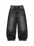 Washed Black Baggy Denim Jeans (Unisex)