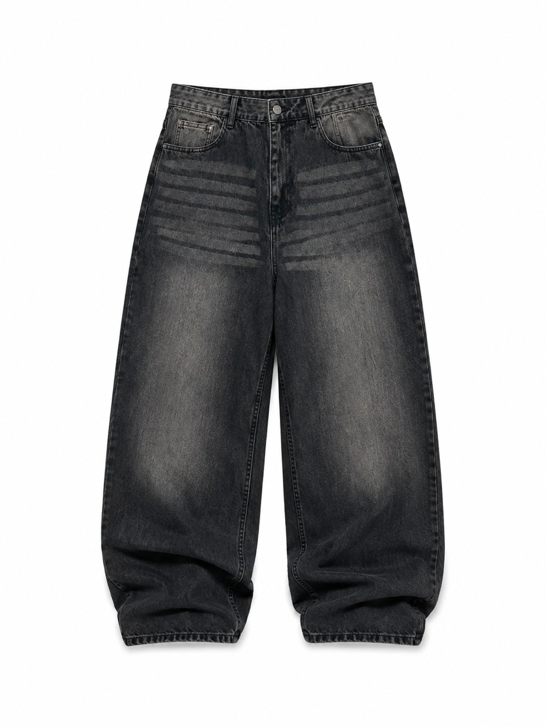 Washed Black Baggy Denim Jeans (Unisex)