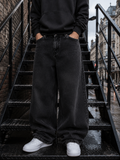 Aurevo Shadow Grey Baggy Jeans