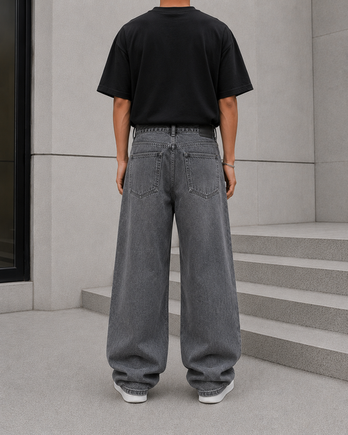 Aurevo Graphite Baggy Jeans