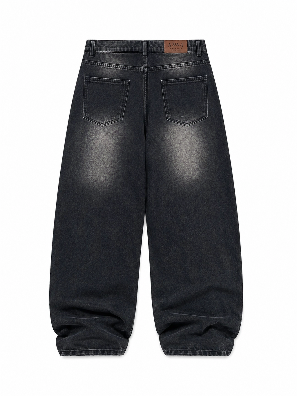 Washed Black Baggy Denim Jeans (Unisex)