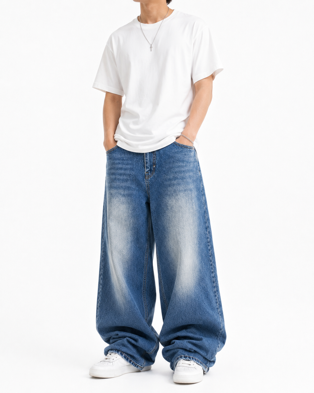 AUREVO Midnight Drift Baggy Jeans (Unisex)