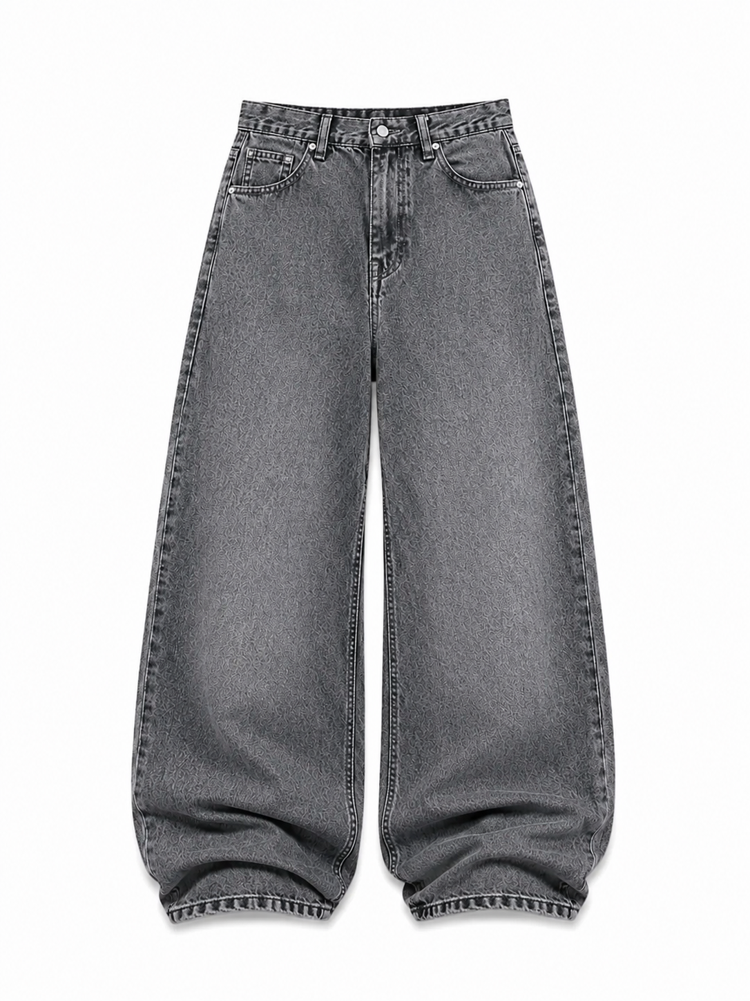 Ash Grey Baggy Denim Jeans (Unisex)