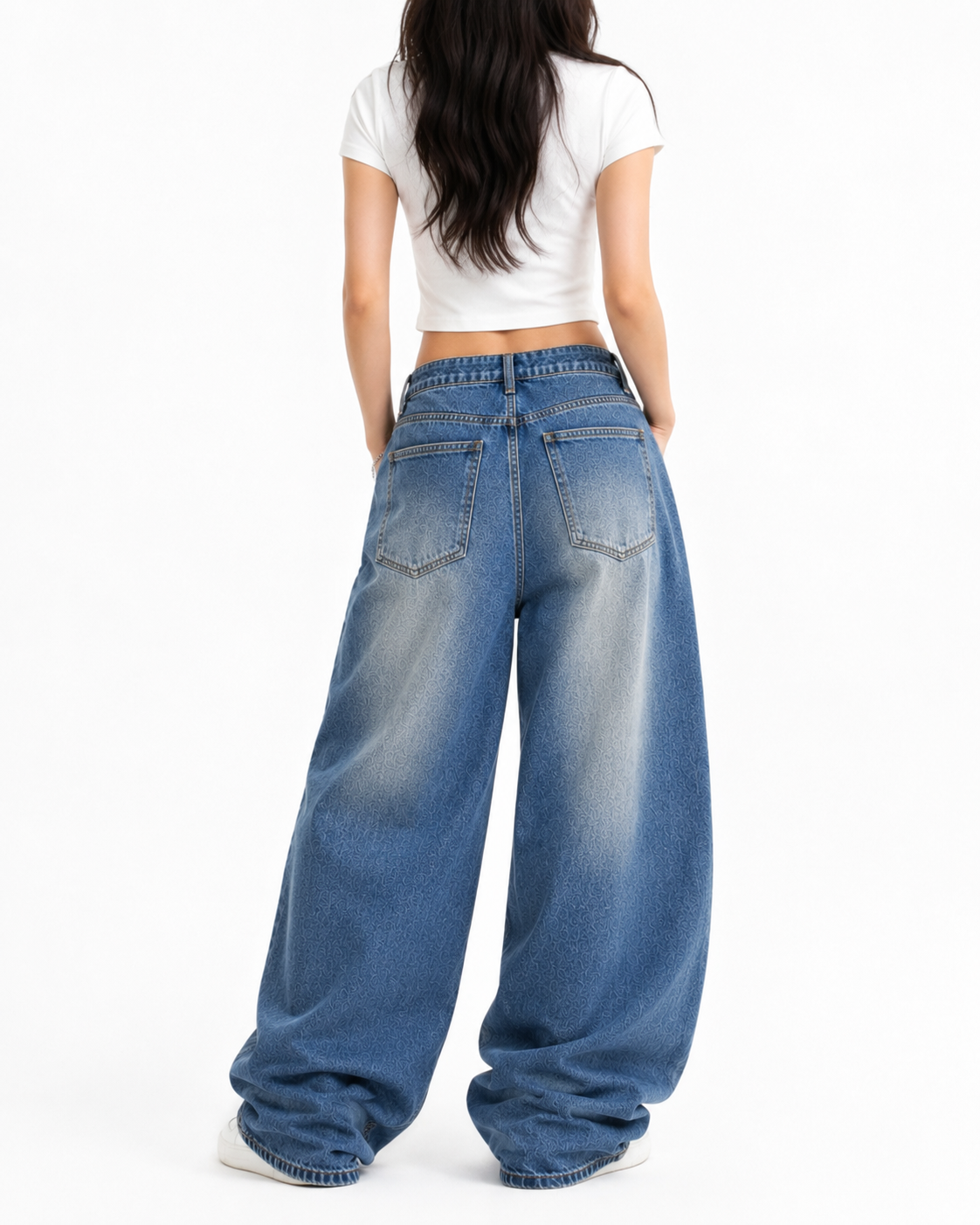 AUREVO Midnight Drift Baggy Jeans (Unisex)